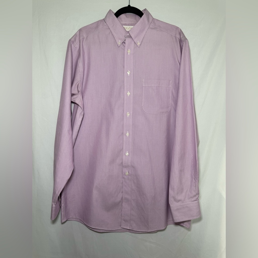 Gold Label Men's  Pink‎ With White Stripes Dress Shirt